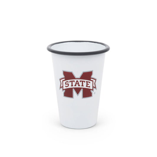 CV93GRY-MSU01-2 - Mississippi State Enamelware 14oz Tumblers, Set of 2 - 1