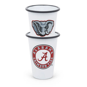 CV93GRY-UA01-2 - U of Alabama Enamelware 14oz Tumblers, Set of 2 - 1