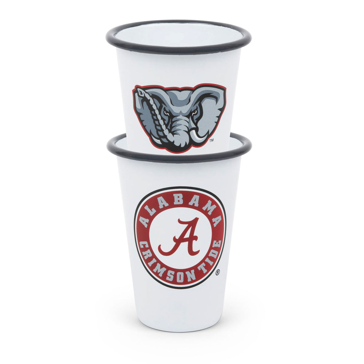 CV93GRY-UA01-2 - U of Alabama Enamelware 14oz Tumblers, Set of 2 - 1