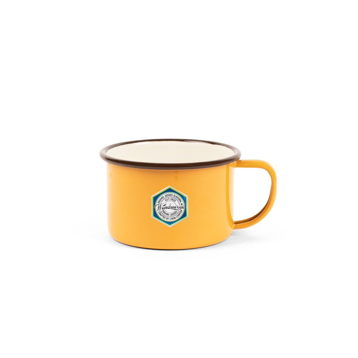 ecomposer-color-yellow with brown rim, CW14MSBR - Camp Wandawega x CCH Soup Mug, Yellow with Brown Rim