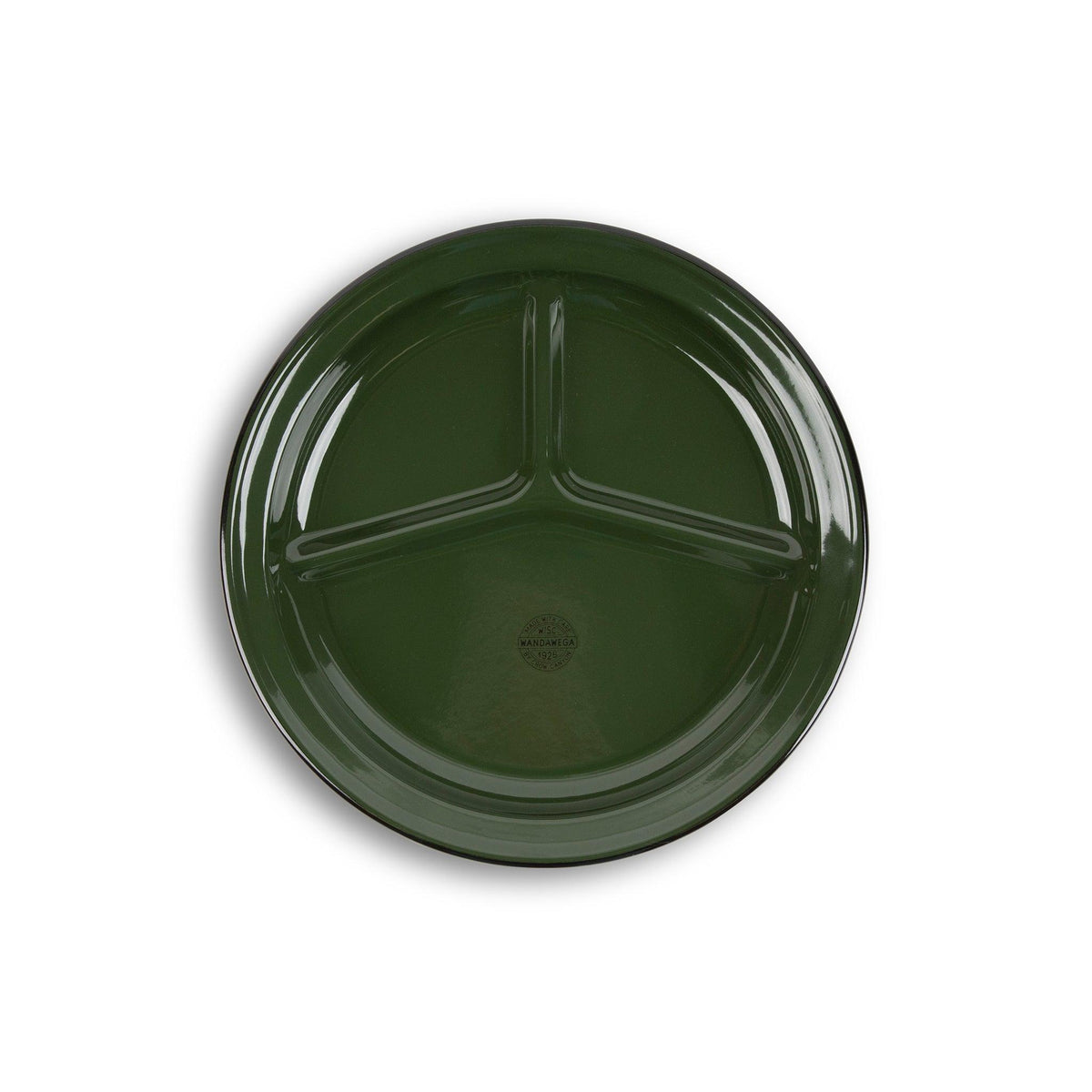 ecomposer-color-green with black rim, CW16GRBL - Camp Wandawega x CCH Divided Camp Plate, Set of 2, Green with Black Rim
