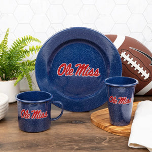 CK93NVY-OM01-2 - U of Mississippi Enamelware 14oz Tumblers, Set of 2 - 2