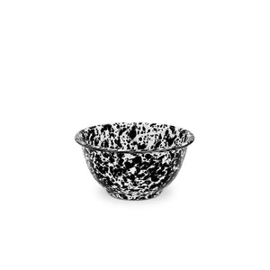 ecomposer-color-black splatter, D02BLM-4 - Splatter Small Footed Bowls, Set of 4, Black Splatter