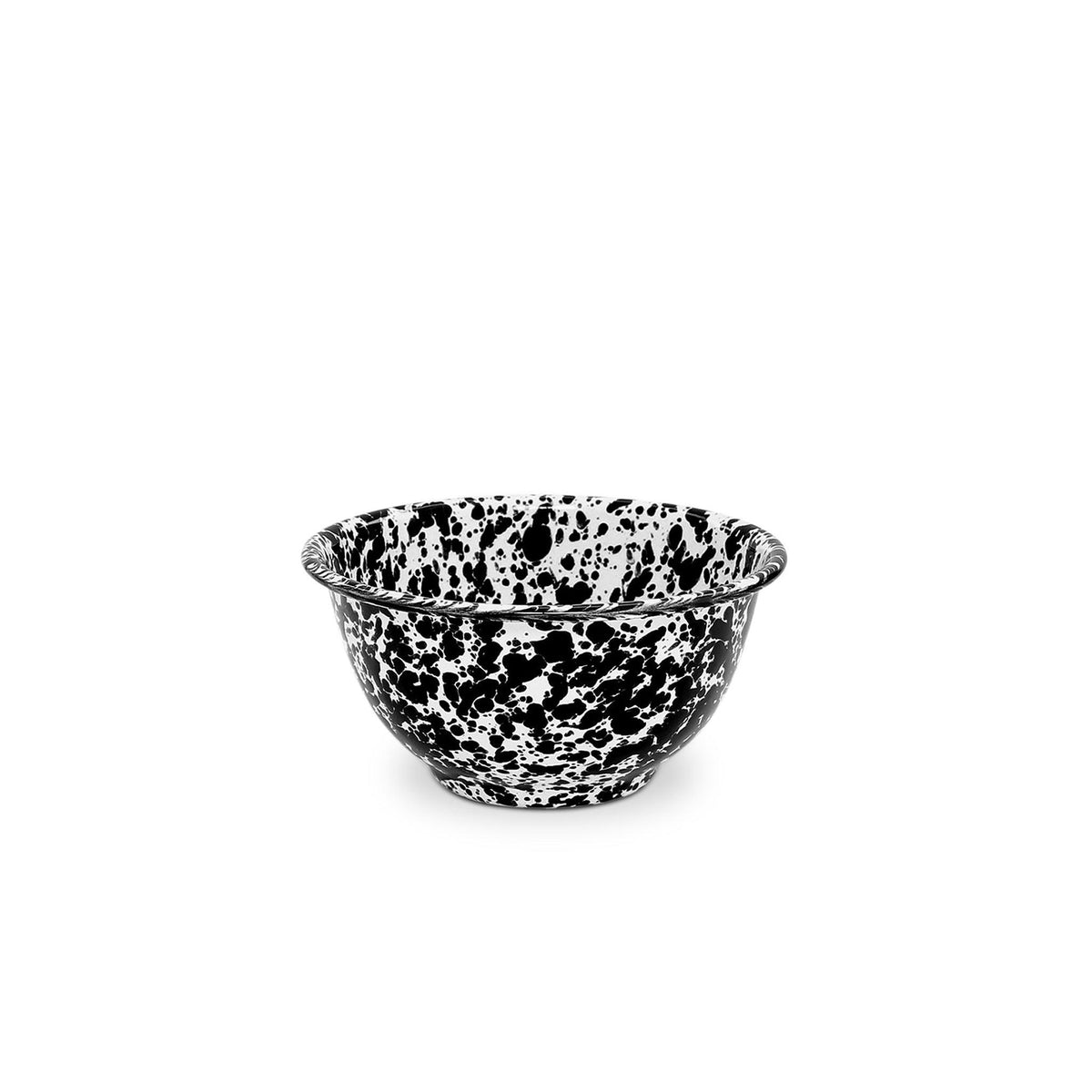 ecomposer-color-black splatter, D02BLM-4 - Splatter Small Footed Bowls, Set of 4, Black Splatter