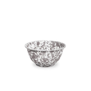 ecomposer-color-grey splatter, D02GYM-4 - Splatter Small Footed Bowls, Set of 4, Grey Splatter