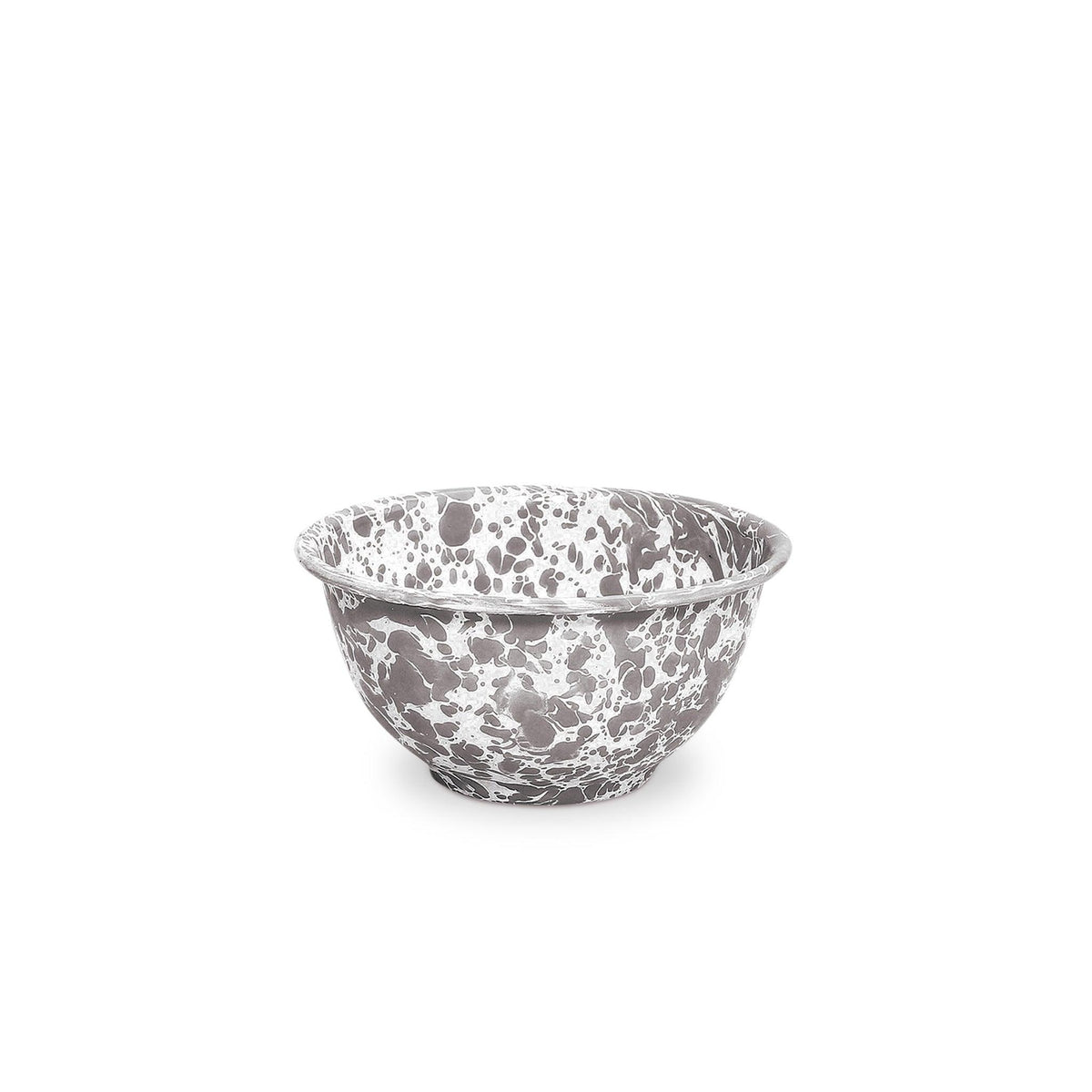 ecomposer-color-grey splatter, D02GYM-4 - Splatter Small Footed Bowls, Set of 4, Grey Splatter