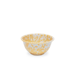 ecomposer-color-yellow splatter, D02YM-4 - Splatter Small Footed Bowls, Set of 4, Yellow Splatter