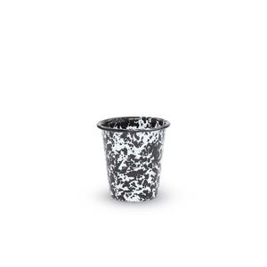 ecomposer-color-black splatter, D03BLM-4 - Splatter 10 oz Short Tumblers, Set of 4, Black Splatter