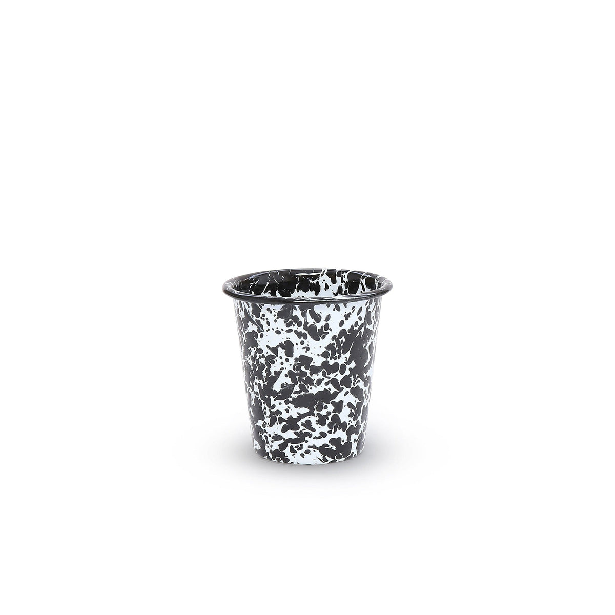 ecomposer-color-black splatter, D03BLM-4 - Splatter 10 oz Short Tumblers, Set of 4, Black Splatter