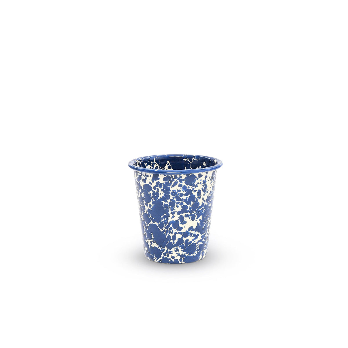ecomposer-color-navy and cream, D03NVM-4 - Splatter 10 oz Short Tumblers, Set of 4, Navy and Cream