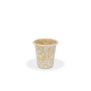 ecomposer-color-yellow splatter, D03YM-4 - Splatter 10 oz Short Tumblers, Set of 4, Yellow Splatter