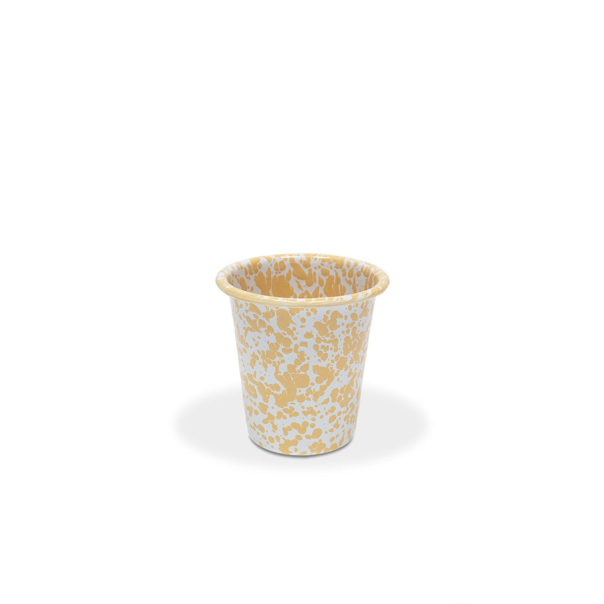 ecomposer-color-yellow splatter, D03YM-4 - Splatter 10 oz Short Tumblers, Set of 4, Yellow Splatter