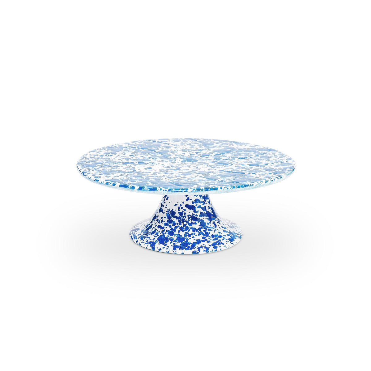 ecomposer-color-blue splatter, D100DBM - Splatter Cake Stand, Blue Splatter