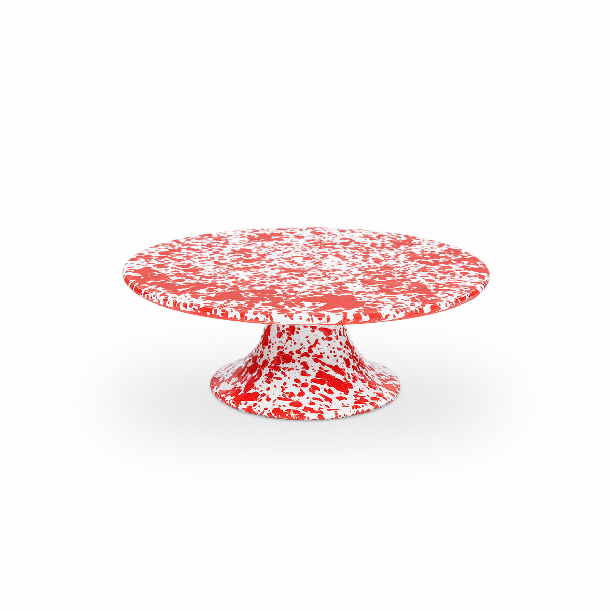ecomposer-color-red splatter, D100RM - Splatter Cake Stand, Red Splatter