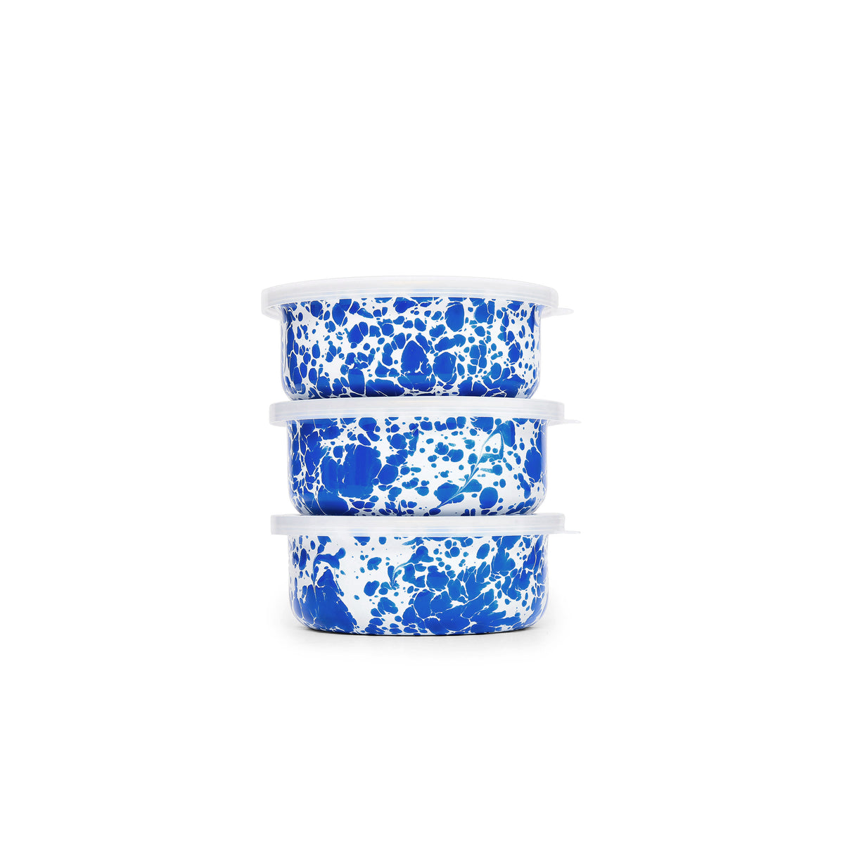 ecomposer-color-blue splatter, D102DBM - Splatter 3 Piece Storage Bowl Set, Blue Splatter