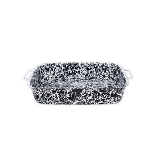 ecomposer-color-black splatter, D111BLM - Splatter Lasagna Pan, Black Splatter