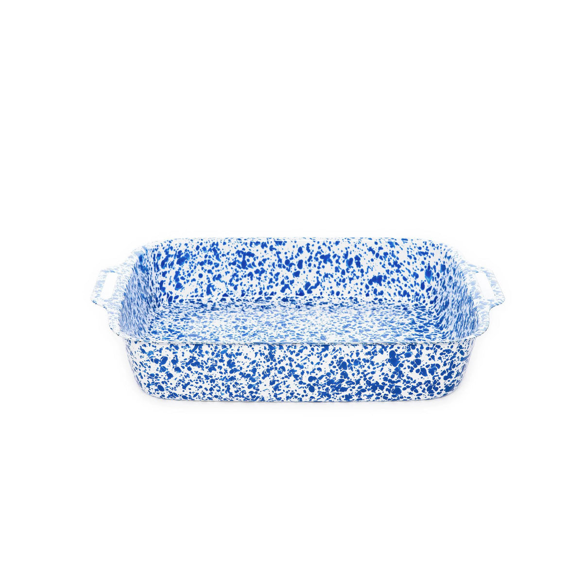 ecomposer-color-blue splatter, D111DBM - Splatter Lasagna Pan, Blue Splatter
