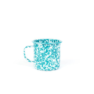 ecomposer-color-turquoise splatter, D112TQM-4 - Splatter 16 oz Mugs, Set of 4, Turquoise Splatter
