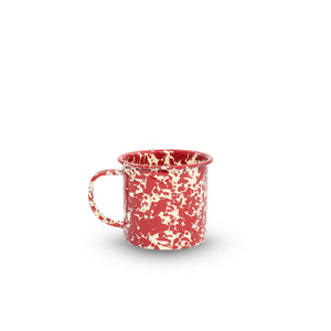 ecomposer-color-burgundy and cream, D11BRM-4 - Splatter 12 oz Mugs, Set of 4, Burgundy and Cream