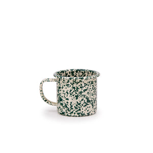 ecomposer-color-green and cream, D11GCM-4 - Splatter 12 oz Mugs, Set of 4, Green and Cream