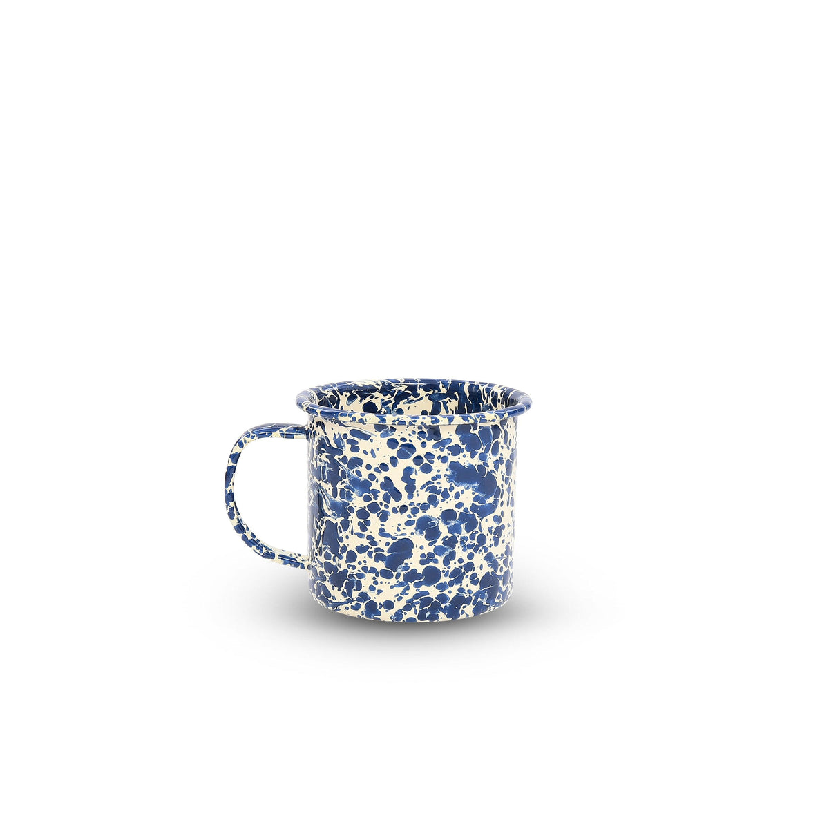 ecomposer-color-navy and cream, D11NVM-4 - Splatter 12 oz Mugs, Set of 4, Navy and Cream