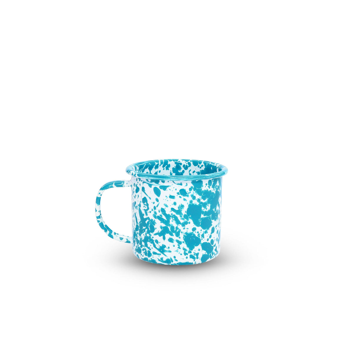 ecomposer-color-turquoise splatter, D11TQM-4 - Splatter 12 oz Mugs, Set of 4, Turquoise Splatter