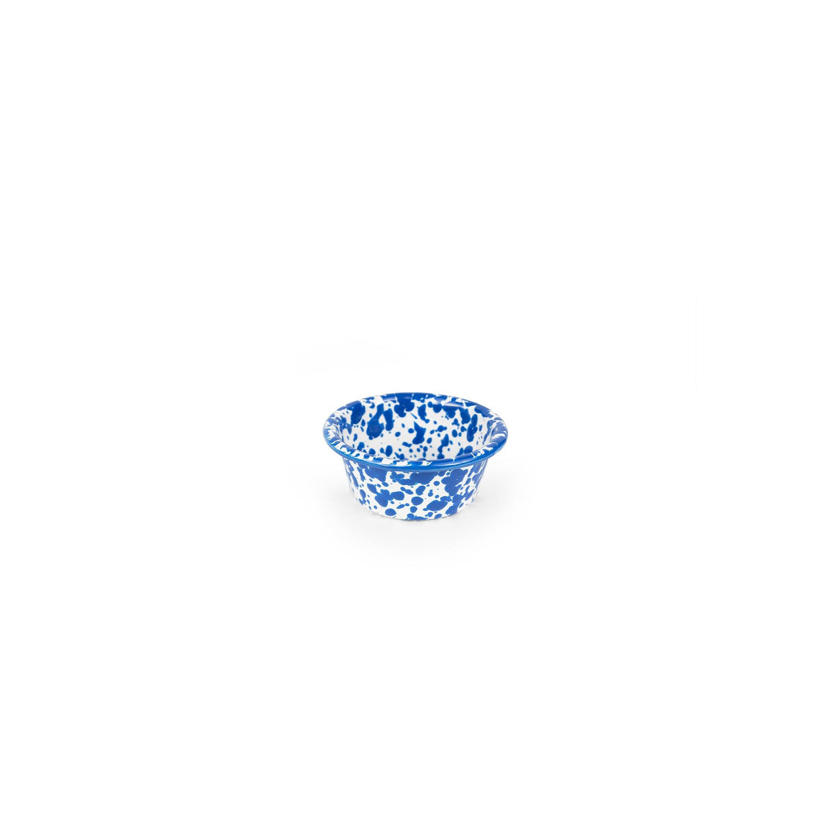 ecomposer-color-blue splatter, D121DBM-4 - Splatter 2 oz Ramekins, Set of 4, Blue Splatter