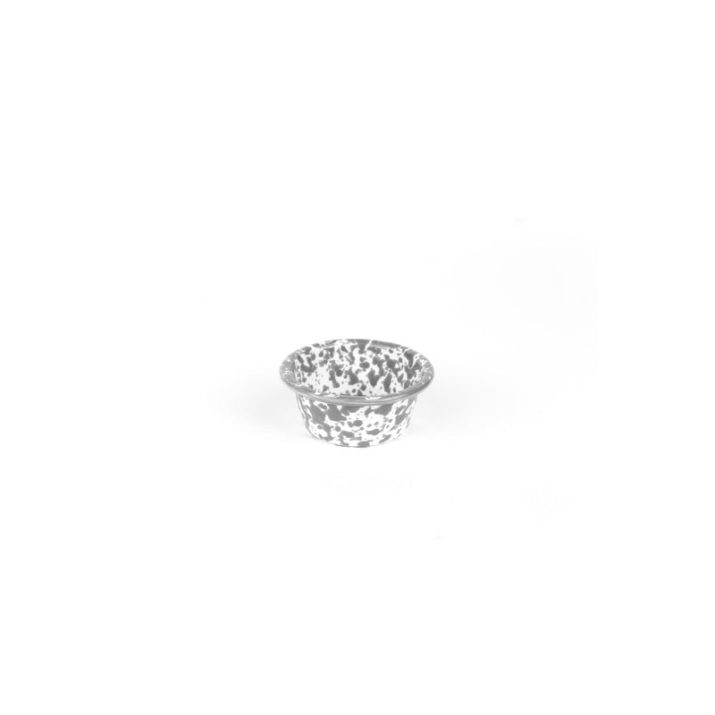 ecomposer-color-grey splatter, D121GYM-4 - Splatter 2 oz Ramekins, Set of 4, Grey Splatter