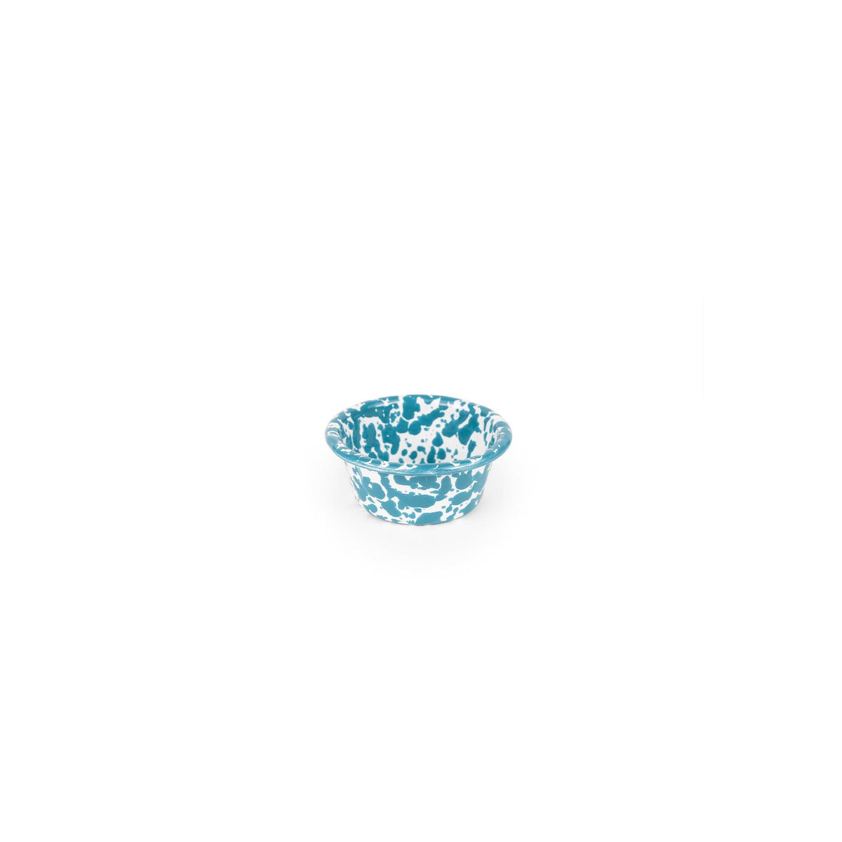 ecomposer-color-turquoise splatter, D121TQM-4 - Splatter 2 oz Ramekins, Set of 4, Turquoise Splatter