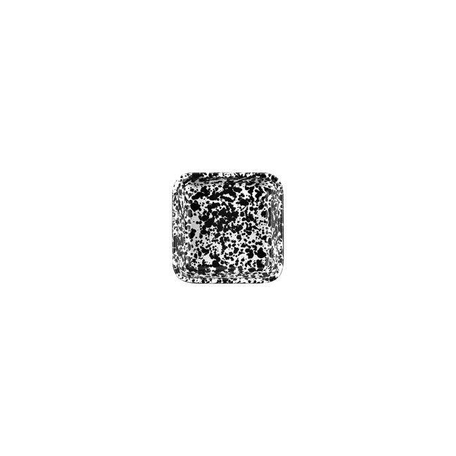 ecomposer-color-black splatter, D122BLM-4 - Splatter Small Square Trays, Set of 4, Black Splatter