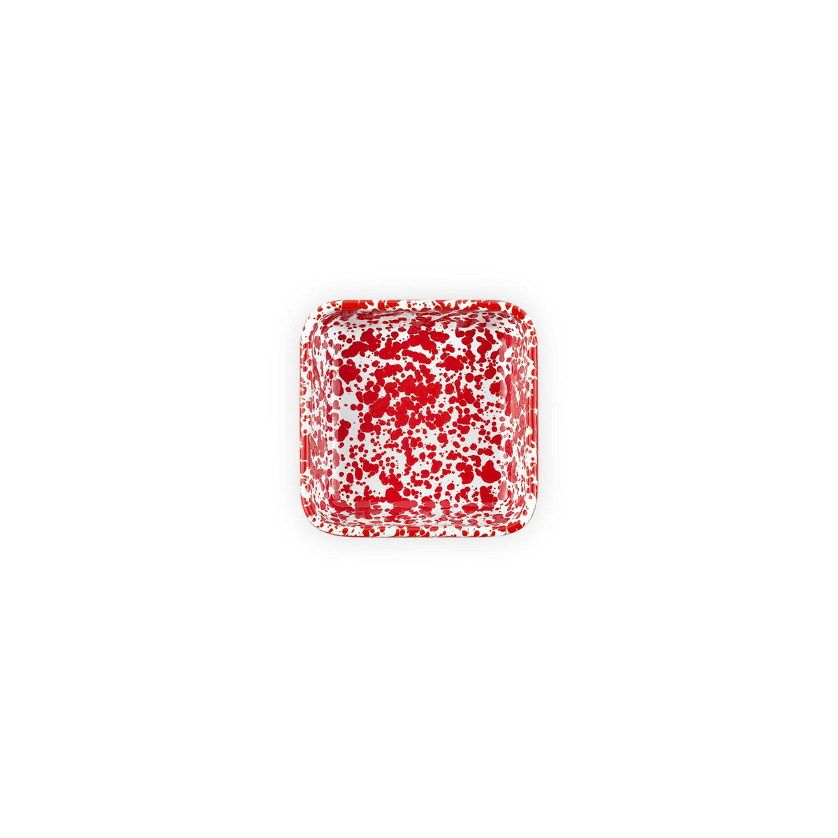 ecomposer-color-red splatter, D122RM-4 - Splatter Small Square Trays, Set of 4, Red Splatter