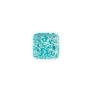 ecomposer-color-turquoise splatter, D122TQM-4 - Splatter Small Square Trays, Set of 4, Turquoise Splatter