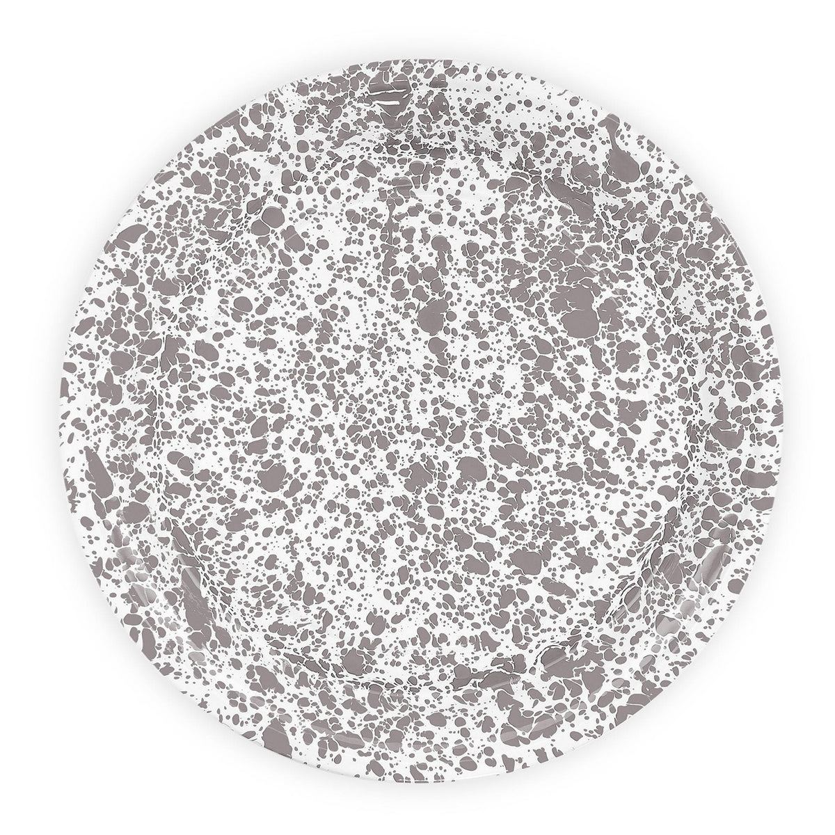 ecomposer-color-grey splatter, D129GYM - Splatter Large Round Tray, Grey Splatter