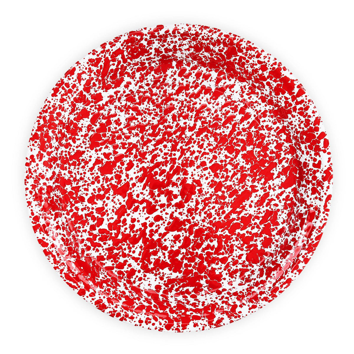 ecomposer-color-red splatter, D129RM - Splatter Large Round Tray, Red Splatter