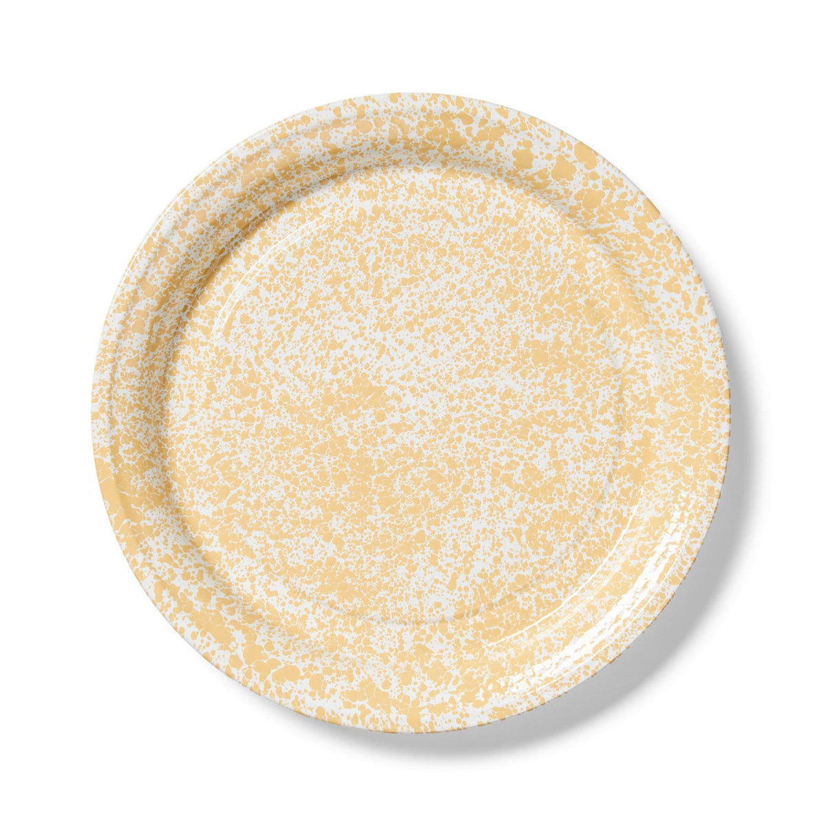ecomposer-color-yellow splatter, D129YM - Splatter Large Round Tray, Yellow Splatter