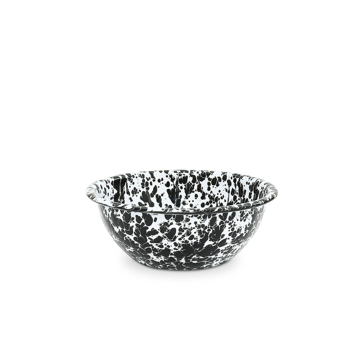 ecomposer-color-black splatter, D17BLM-4 - Splatter Cereal Bowls, Set of 4, Black Splatter