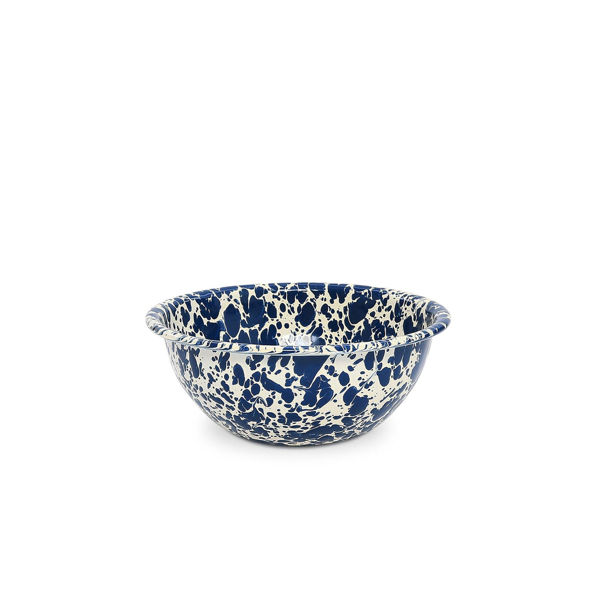ecomposer-color-navy and cream, D17NVM-4 - Splatter Cereal Bowls, Set of 4, Navy and Cream