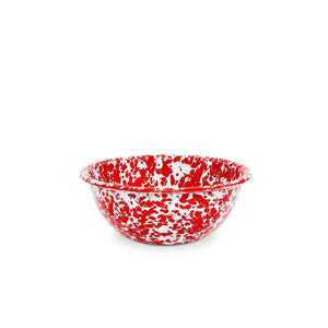 ecomposer-color-red splatter, D17RM-4 - Splatter Cereal Bowls, Set of 4, Red Splatter