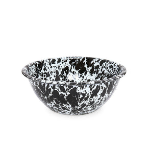 ecomposer-color-black splatter, D18BLM - Splatter Small Serving Bowl, Black Splatter
