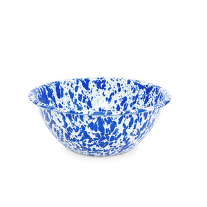 ecomposer-color-blue splatter, D18DBM - Splatter Small Serving Bowl, Blue Splatter