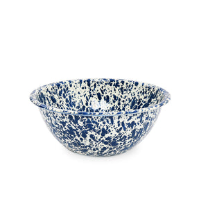 ecomposer-color-navy and cream, D18NVM - Splatter Small Serving Bowl, Navy and Cream
