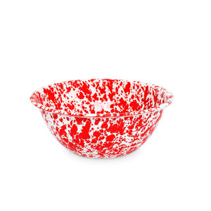ecomposer-color-red splatter, D18RM - Splatter Small Serving Bowl, Red Splatter