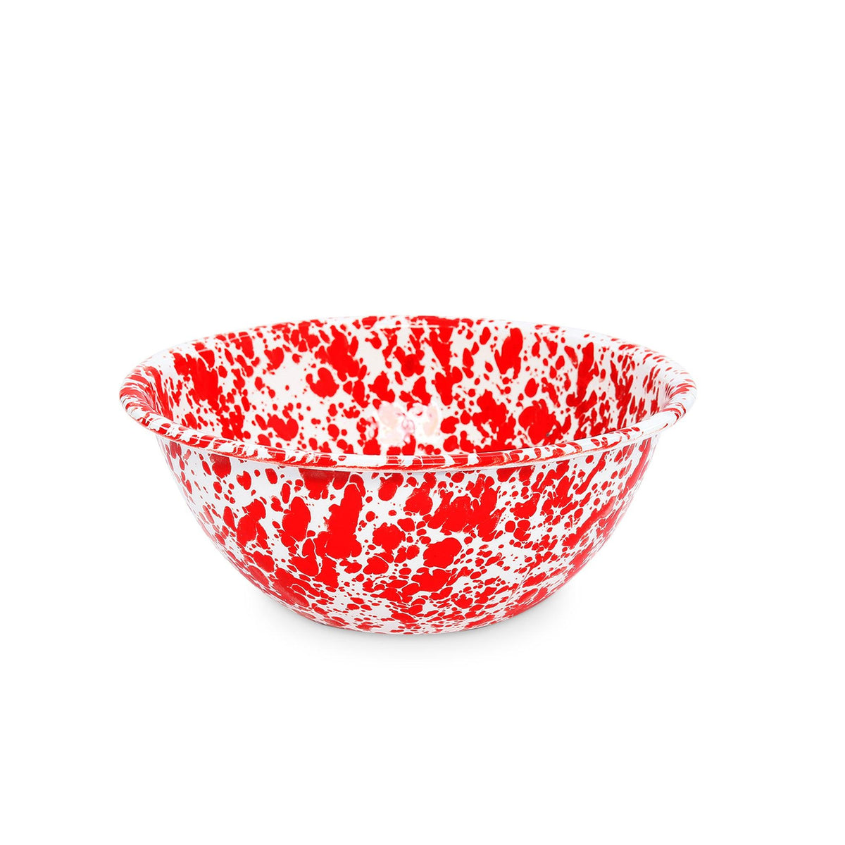 ecomposer-color-red splatter, D18RM - Splatter Small Serving Bowl, Red Splatter