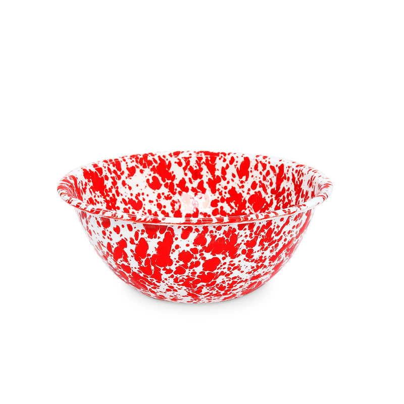 ecomposer-color-red splatter, D18RM - Splatter Small Serving Bowl, Red Splatter