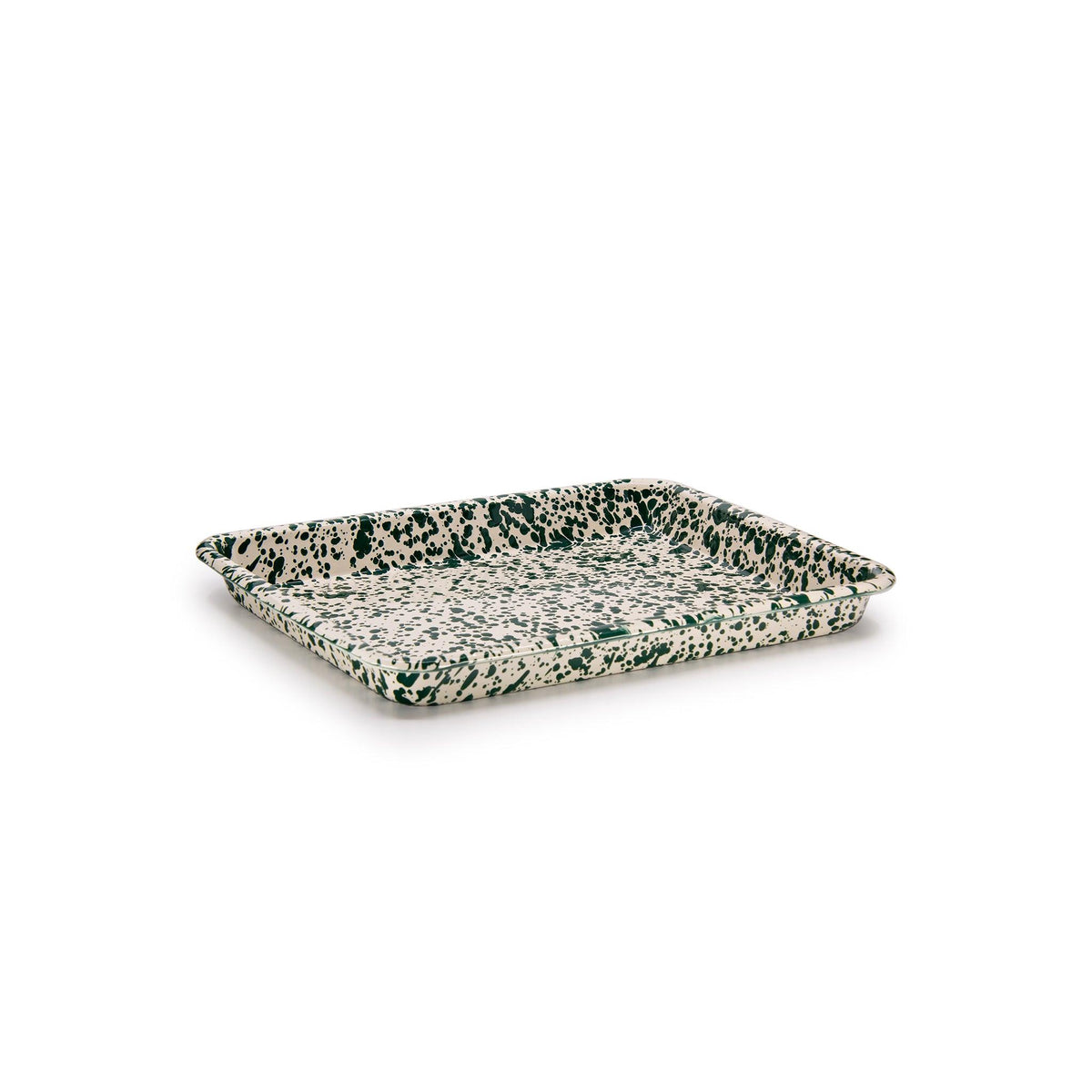 ecomposer-color-black splatter, D190BLM - Splatter Small Rectangle Tray, Black Splatter