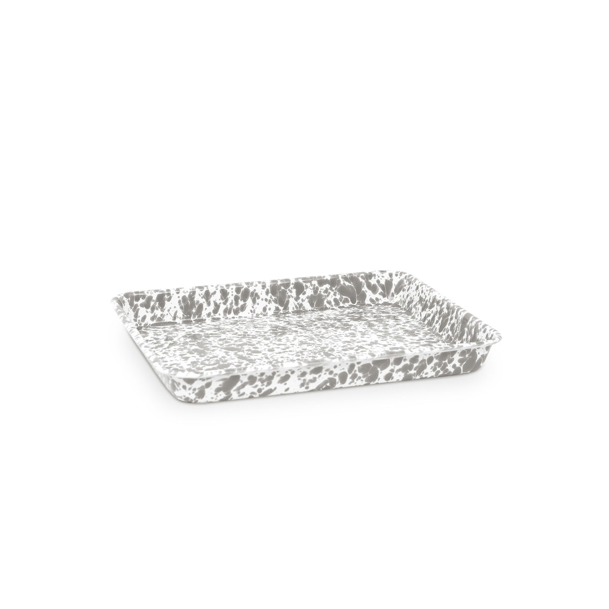 ecomposer-color-grey splatter, D190GYM - Splatter Small Rectangle Tray, Grey Splatter