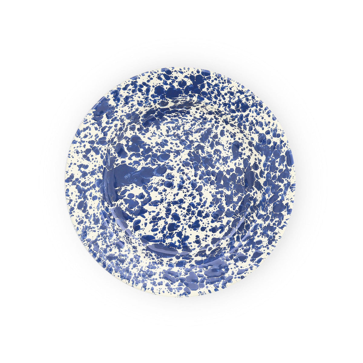 ecomposer-color-navy and cream, D20NVM-4 - Splattered Dinner Plates, Set of 4, Navy and Cream