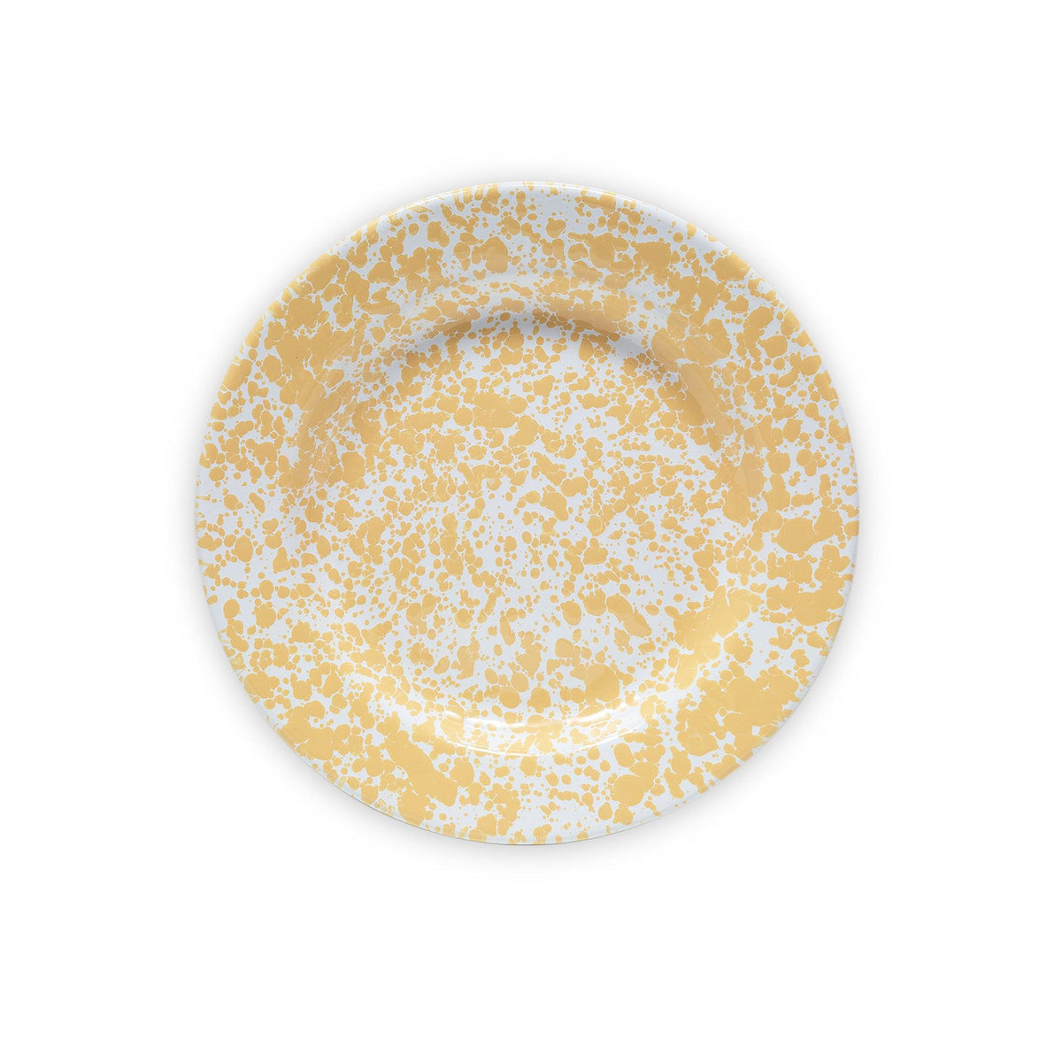 ecomposer-color-yellow splatter, D20YM-4 - Splattered Dinner Plates, Set of 4, Yellow Splatter
