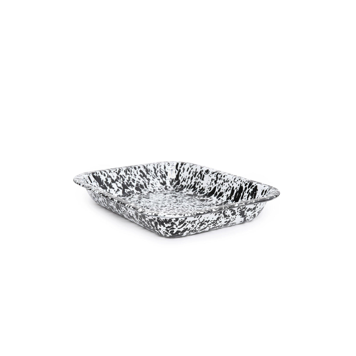 ecomposer-color-black splatter, D22BLM - Splatter Small Open Roaster, Black Splatter