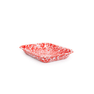 ecomposer-color-red splatter, D22RM - Splatter Small Open Roaster, Red Splatter